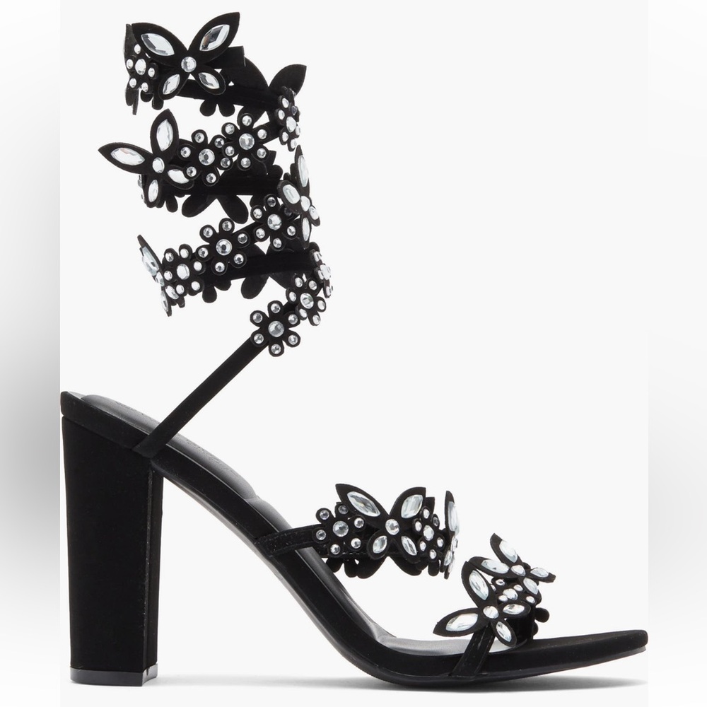 Ankle Wrap Embellished Sandals SZ-9 NIB - Picture 5 of 7